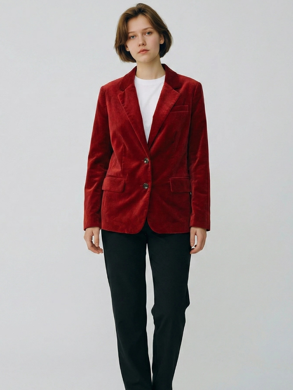 Ricki's Deep Red Velvet Blazer